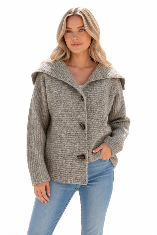 Camila Brown Hoodie Cardigan