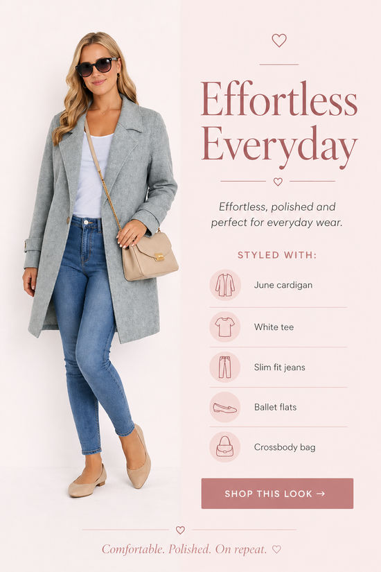 June Sage Long Line Button Cardigan – Soft Layers, Clean Lines