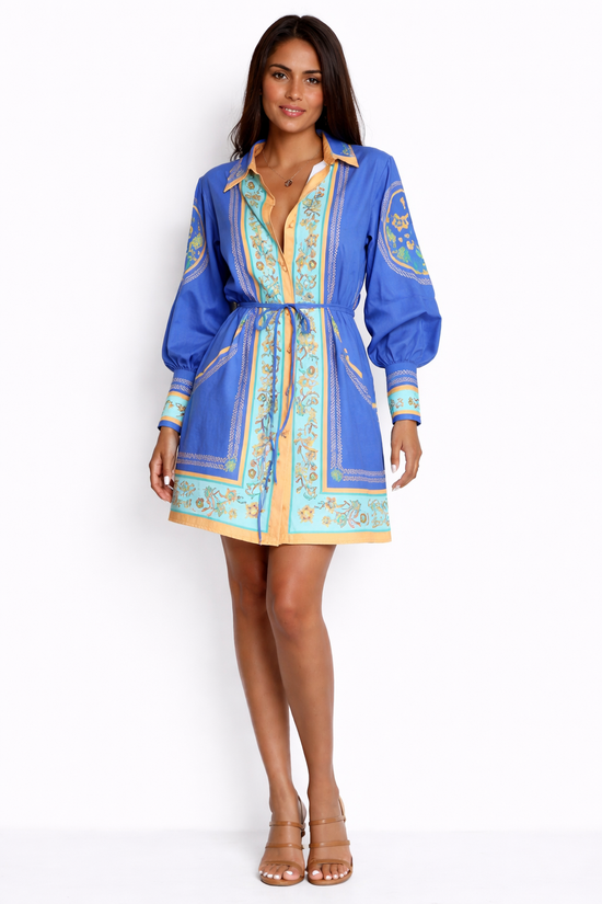 Lotus Loose Fit Long Sleeve Mini Dress – Effortless Comfort and Style