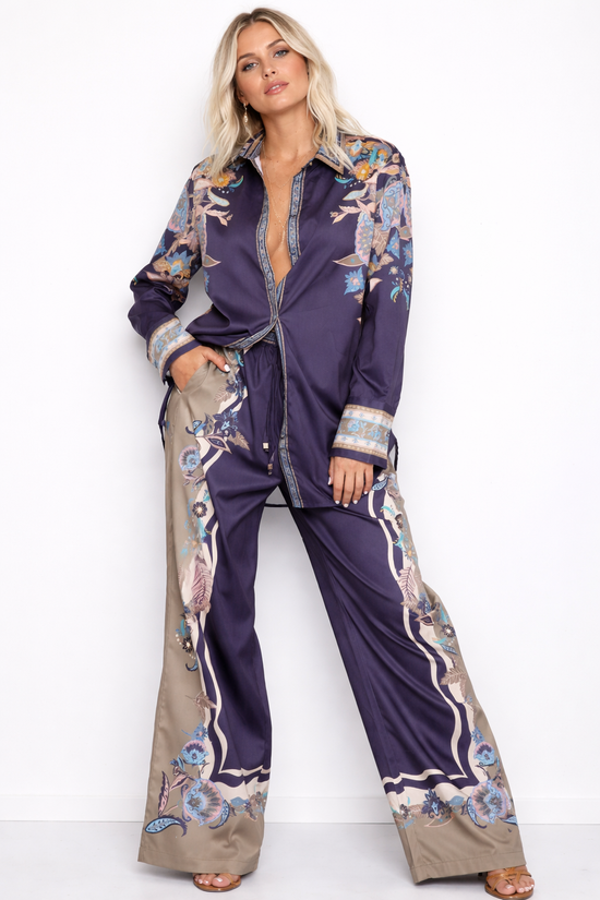 Paige Long Sleeve Oversized Multicolor Shirt – Bold Colors & Relaxed Fit