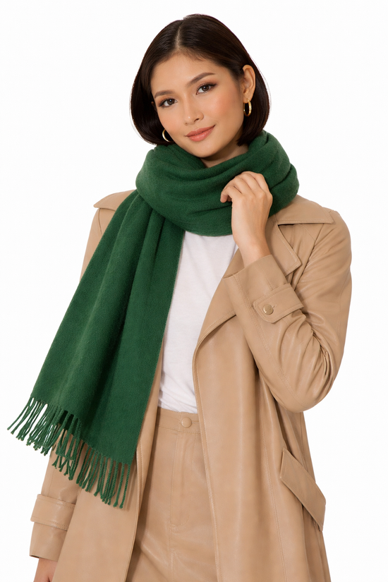 RIBBED EDGE SCARF (GREEN)
