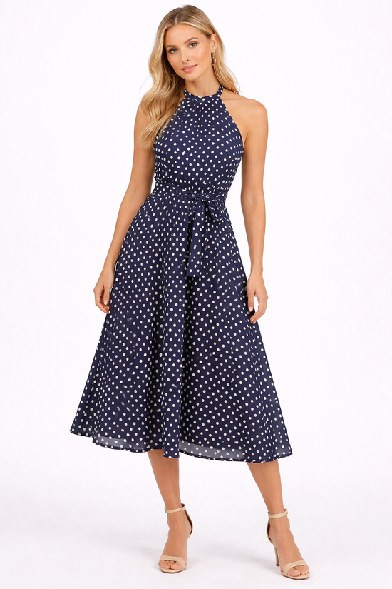 Vivian Dress – Timeless Polka Dot Elegance