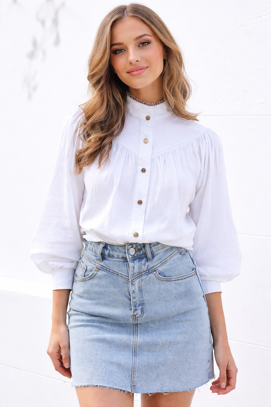 Denim Skirt – Light Blue A-Line Mini